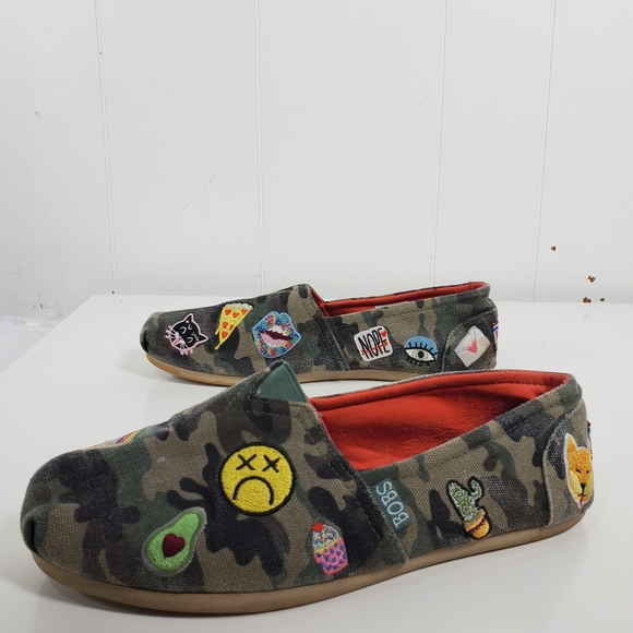 BOBS from Skechers Shoes Bobs Camo Embroidered Patchwork Ballet